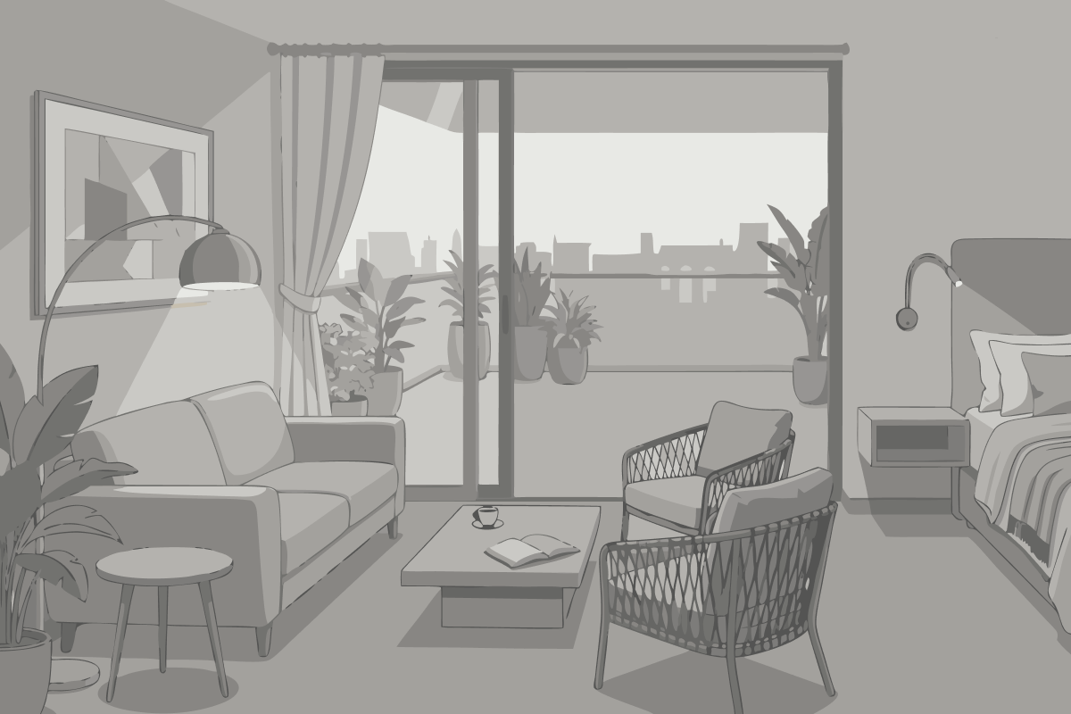 Habitación Individual con balcón y vistas frontales al mar